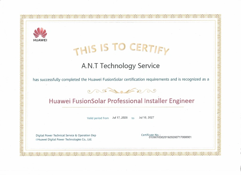 Huawei FusionSolar Professional Installer Engineer